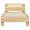 Stella Homewares Bed Frame without Mattress with Headboard Sonoma Oak 90x190 cm