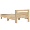 Stella Homewares Bed Frame without Mattress with Headboard Sonoma Oak 90x190 cm