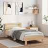 Stella Homewares Bed Frame without Mattress with Headboard Sonoma Oak 90x190 cm