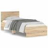 Stella Homewares Bed Frame without Mattress with Headboard Sonoma Oak 90x190 cm