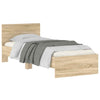 Stella Homewares Bed Frame without Mattress with Headboard Sonoma Oak 90x190 cm
