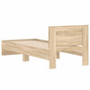 Stella Homewares Bed Frame without Mattress with Headboard Sonoma Oak 90x190 cm