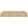 Stella Homewares Bed Frame with Drawers without Mattress Sonoma Oak 183x203 cm King