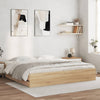 Stella Homewares Bed Frame with Drawers without Mattress Sonoma Oak 183x203 cm King