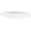 Stella Homewares Bed Frame with Drawers without Mattress White 135x190 cm