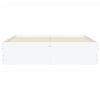 Stella Homewares Bed Frame with Drawers without Mattress White 135x190 cm