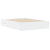Stella Homewares Bed Frame with Drawers without Mattress White 135x190 cm
