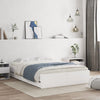 Stella Homewares Bed Frame with Drawers without Mattress White 135x190 cm