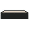 Stella Homewares Bed Frame with Drawers without Mattress Black 135x190 cm