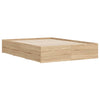 Stella Homewares Bed Frame with Drawers without Mattress Sonoma Oak 135x190 cm
