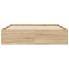 Stella Homewares Bed Frame with Drawers without Mattress Sonoma Oak 135x190 cm