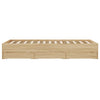 Stella Homewares Bed Frame with Drawers without Mattress Sonoma Oak 135x190 cm