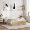 Stella Homewares Bed Frame with Drawers without Mattress Sonoma Oak 135x190 cm