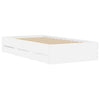 Stella Homewares Bed Frame with Drawers without Mattress White 90x190 cm