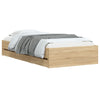 Stella Homewares Bed Frame with Drawers without Mattress Sonoma Oak 90x190 cm