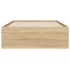Stella Homewares Bed Frame with Drawers without Mattress Sonoma Oak 90x190 cm