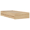 Stella Homewares Bed Frame with Drawers without Mattress Sonoma Oak 90x190 cm