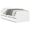 Stella Homewares Bed Frame with Drawers without Mattress White 90x190 cm