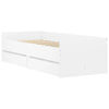 Stella Homewares Bed Frame with Drawers without Mattress White 90x190 cm