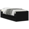 Stella Homewares Bed Frame with Drawers without Mattress Black 90x190 cm