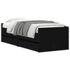 Stella Homewares Bed Frame with Drawers without Mattress Black 90x190 cm