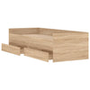Stella Homewares Bed Frame with Drawers without Mattress Sonoma Oak 90x190 cm