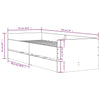 Stella Homewares Bed Frame with Drawers without Mattress Sonoma Oak 90x190 cm