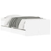 Stella Homewares Bed Frame with Drawers without Mattress White 90x190 cm