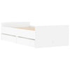 Stella Homewares Bed Frame with Drawers without Mattress White 90x190 cm