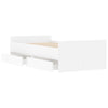 Stella Homewares Bed Frame with Drawers without Mattress White 90x190 cm