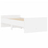 Stella Homewares Bed Frame with Drawers without Mattress White 90x190 cm