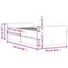 Stella Homewares Bed Frame with Drawers without Mattress White 90x190 cm