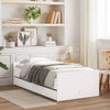 Stella Homewares Bed Frame with Drawers without Mattress White 90x190 cm