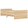 Stella Homewares Bed Frame with Drawers without Mattress Sonoma Oak 90x190 cm