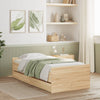 Stella Homewares Bed Frame with Drawers without Mattress Sonoma Oak 90x190 cm