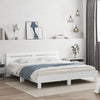 Stella Homewares Bed Frame without Mattress White 183x203 cm King