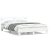 Stella Homewares Bed Frame without Mattress White 150x200 cm