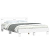 Stella Homewares Bed Frame without Mattress White 150x200 cm