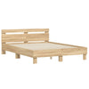 Stella Homewares Bed Frame without Mattress Sonoma Oak 150x200 cm