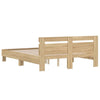 Stella Homewares Bed Frame without Mattress Sonoma Oak 150x200 cm