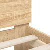 Stella Homewares Bed Frame without Mattress Sonoma Oak 150x200 cm