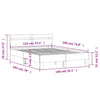 Stella Homewares Bed Frame without Mattress Black 135x190 cm