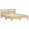 Stella Homewares Bed Frame without Mattress Sonoma Oak 135x190 cm