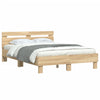 Stella Homewares Bed Frame without Mattress Sonoma Oak 135x190 cm