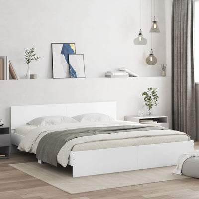 Stella Homewares Bed Frame without Mattress White 183x203 cm King