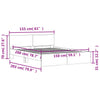 Stella Homewares Bed Frame without Mattress Black 150x200 cm