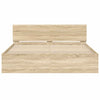 Stella Homewares Bed Frame without Mattress Sonoma Oak 150x200 cm