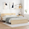 Stella Homewares Bed Frame without Mattress Sonoma Oak 150x200 cm