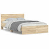 Stella Homewares Bed Frame without Mattress Sonoma Oak 135x190 cm