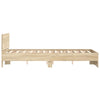 Stella Homewares Bed Frame without Mattress Sonoma Oak 135x190 cm